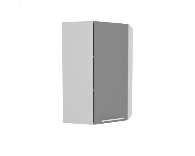 Угловой шкаф Корато ВПУ 550 левый (Кварц черный/Серый/высокий/верхний)