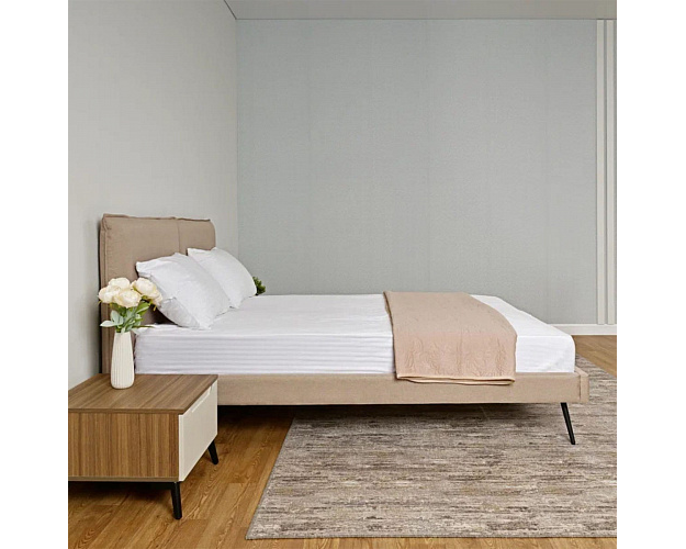 Кровать с ортопедическим основанием 1600 Сильвия лагуна беж Кровать с ортопедическим основанием 1600 Сильвия лагуна беж