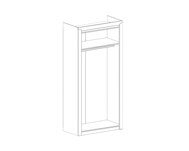 Шкаф двухдверный Соренто (Дуб бонифаций/Кофе структурный матовый)