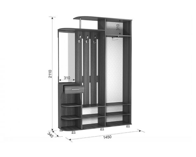 Прихожая Барселона-2 дуб сонома Прихожая Барселона-2 дуб сонома