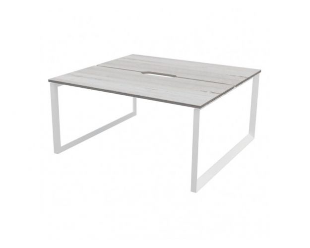 Бенч двойной на 2 рабочих места на металлокаркасе НТМП.О.Б2-140 Сосна винтер/Белый Бенч двойной на 2 рабочих места на металлокаркасе НТМП.О.Б2-140 Сосна винтер/Белый