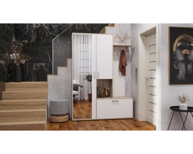 Прихожая Луиза дуб сонома / белый Прихожая Луиза дуб сонома / белый