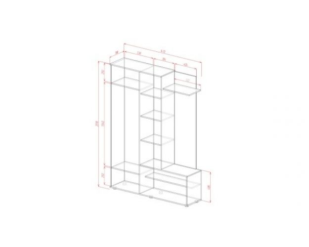 Прихожая Луиза дуб сонома / белый Прихожая Луиза дуб сонома / белый