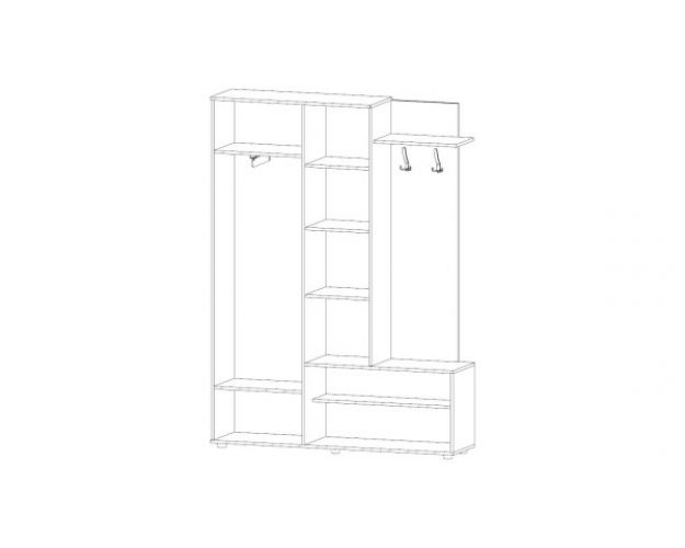 Прихожая Луиза дуб сонома / белый Прихожая Луиза дуб сонома / белый