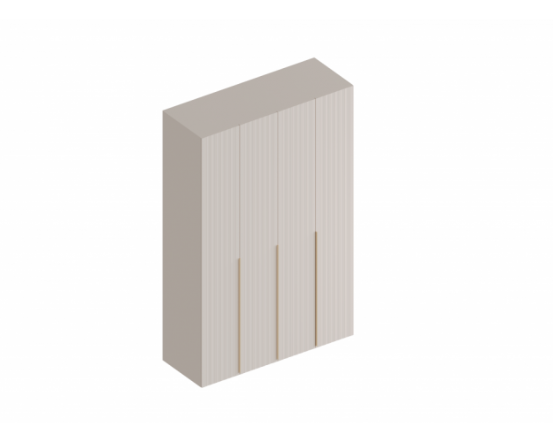 Шкаф четырехстворчатый для одежды 1400 Тефия софт сантьяго / тефия